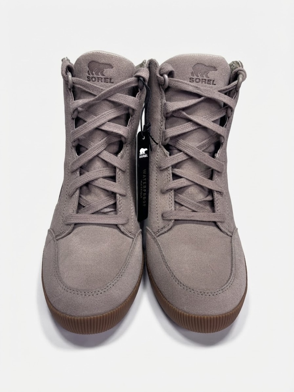 SOREL Cate Wedge Sneaker Boot Taupe Suede - Women's Size 10